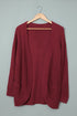 Pocket Knitted Solid Color Cardigan